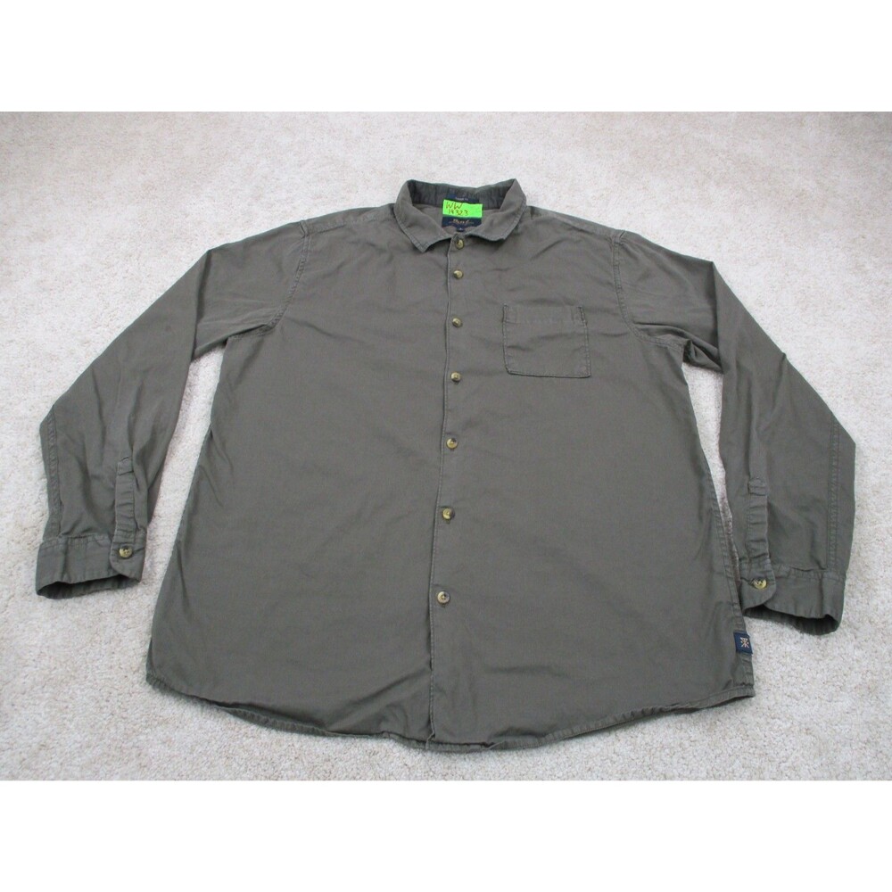 Roark Shirt Adult Large Classic Fit Green Long Sleeve Casual Button Up Mens *